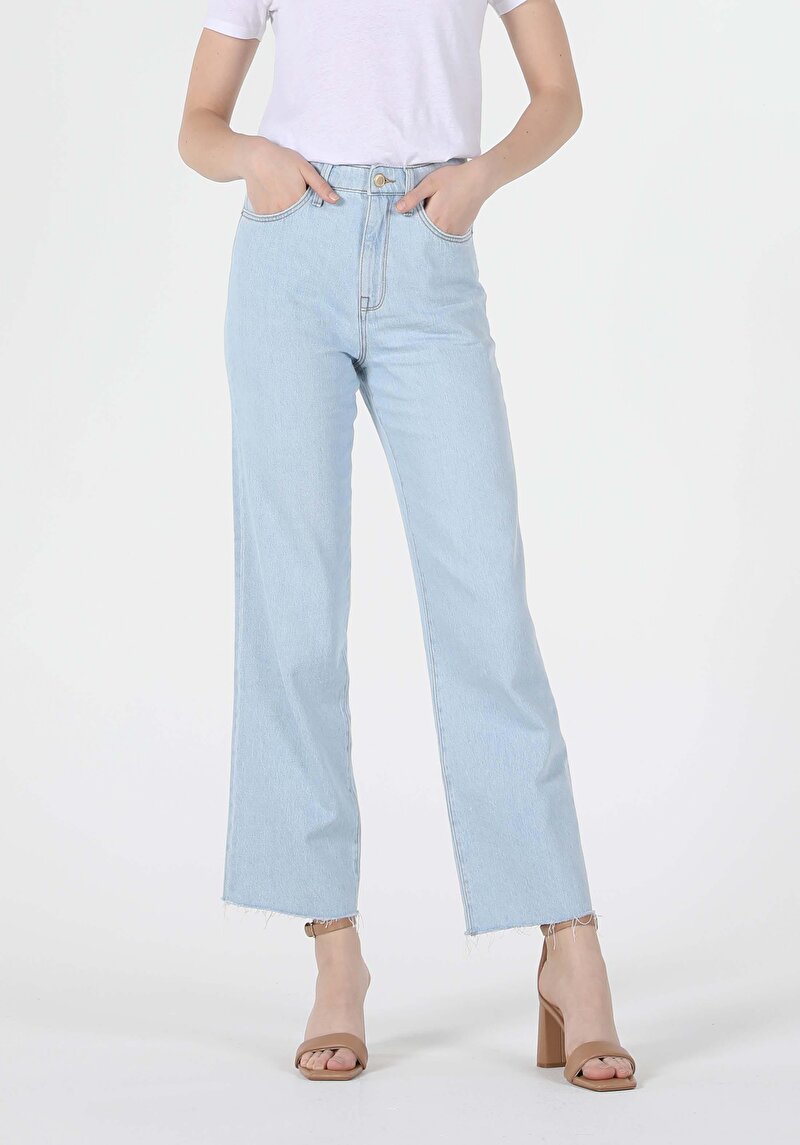 Afișați detalii pentru Pantaloni De Dama Albastru Deschis Regular Fit 970 Berry Cl1059298