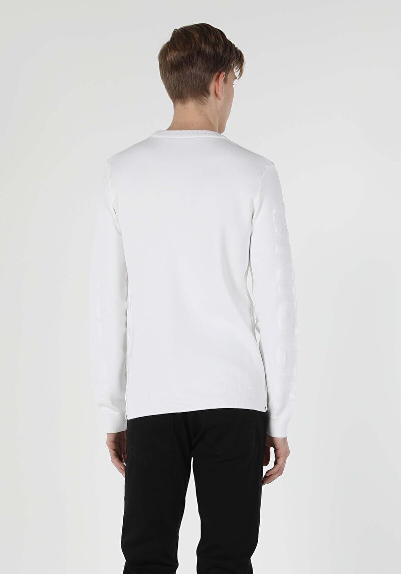 Imagine a Pulover De Barbati Alb Regular Fit Cl1056649