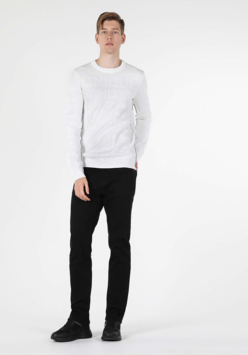 Afișați detalii pentru Pulover De Barbati Alb Regular Fit  Cl1056649