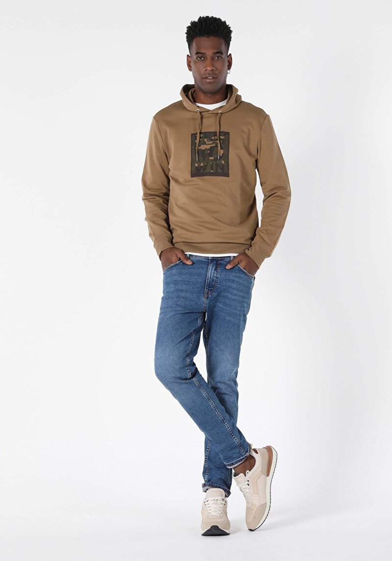 Imagine a Hanorac / Bluza De Barbati Maro Regular Fit Cl1056679