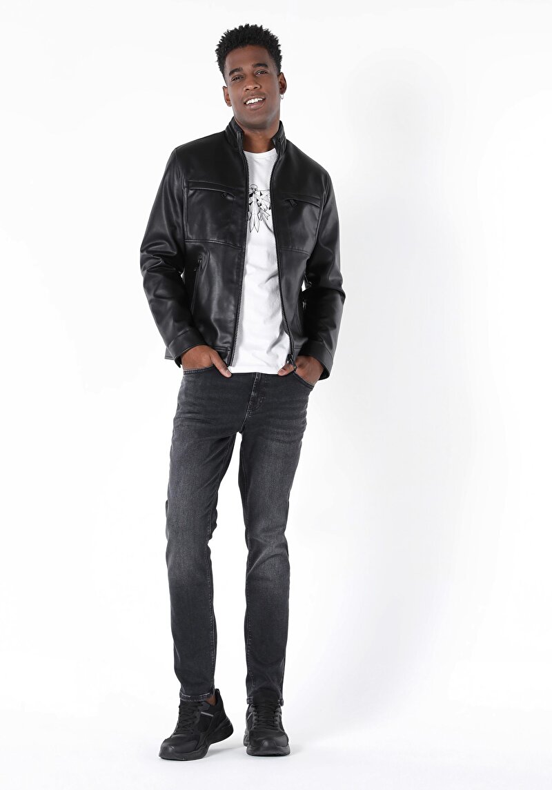 Imagine a Jacheta De Barbati Negru Slim Fit Cl1056687