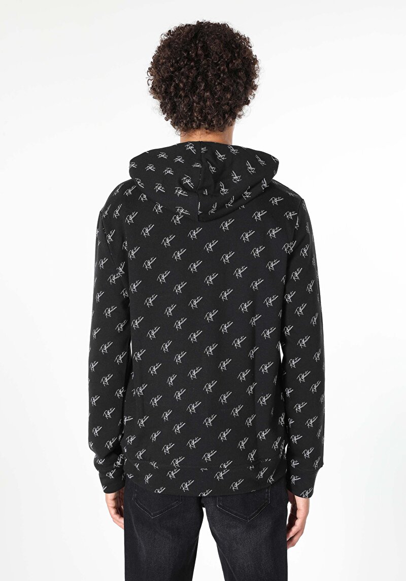 Afișați detalii pentru Hanorac / Bluza De Barbati Negru Regular Fit  Cl1059665