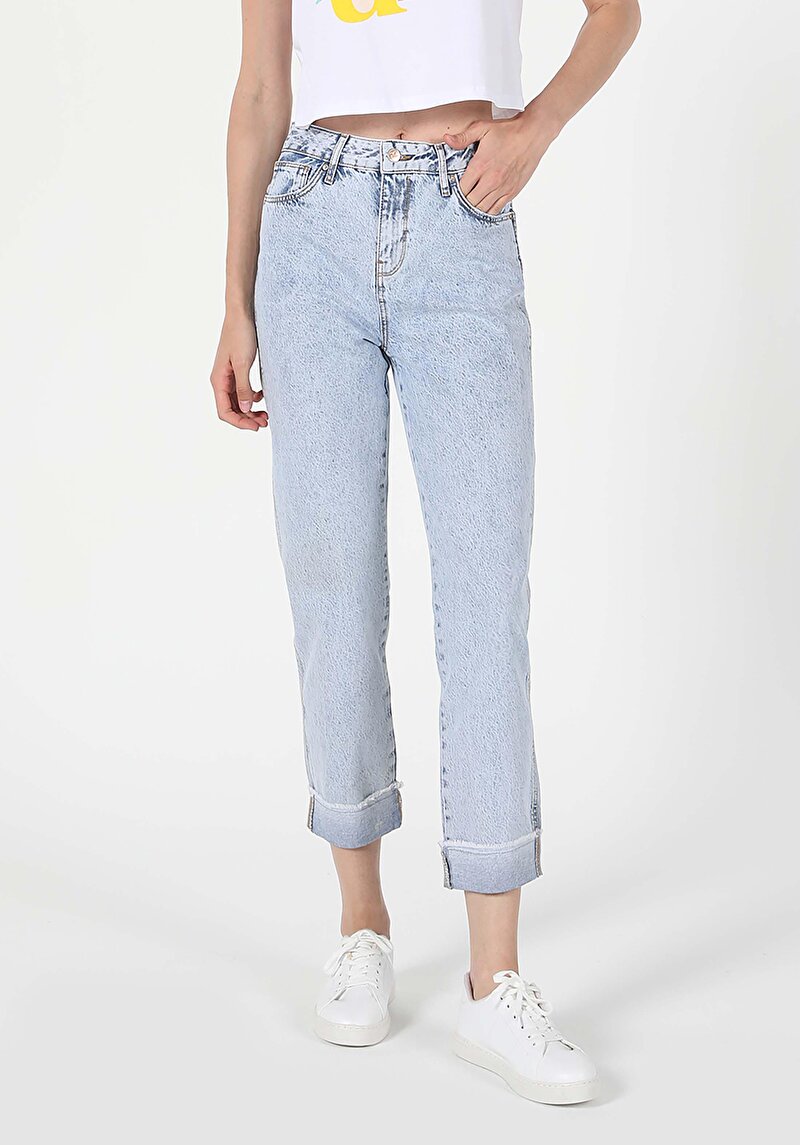 Afișați detalii pentru Pantaloni De Dama Denim Boyfriend Fit 893 Julia Cl1059717