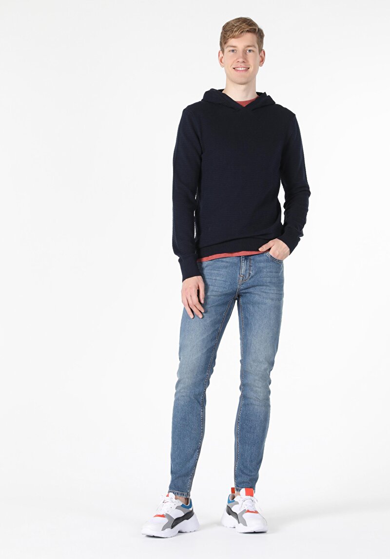 Imagine a Pulover De Barbati Albastru Marin Regular Fit  Cl1056916