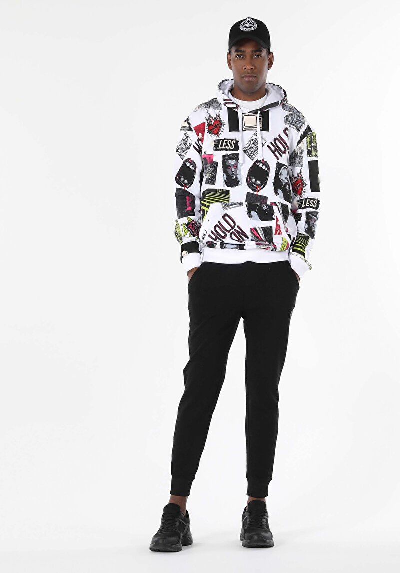 Afișați detalii pentru Hanorac / Bluza De Barbati Alb Comfort Fit  Cl1056962