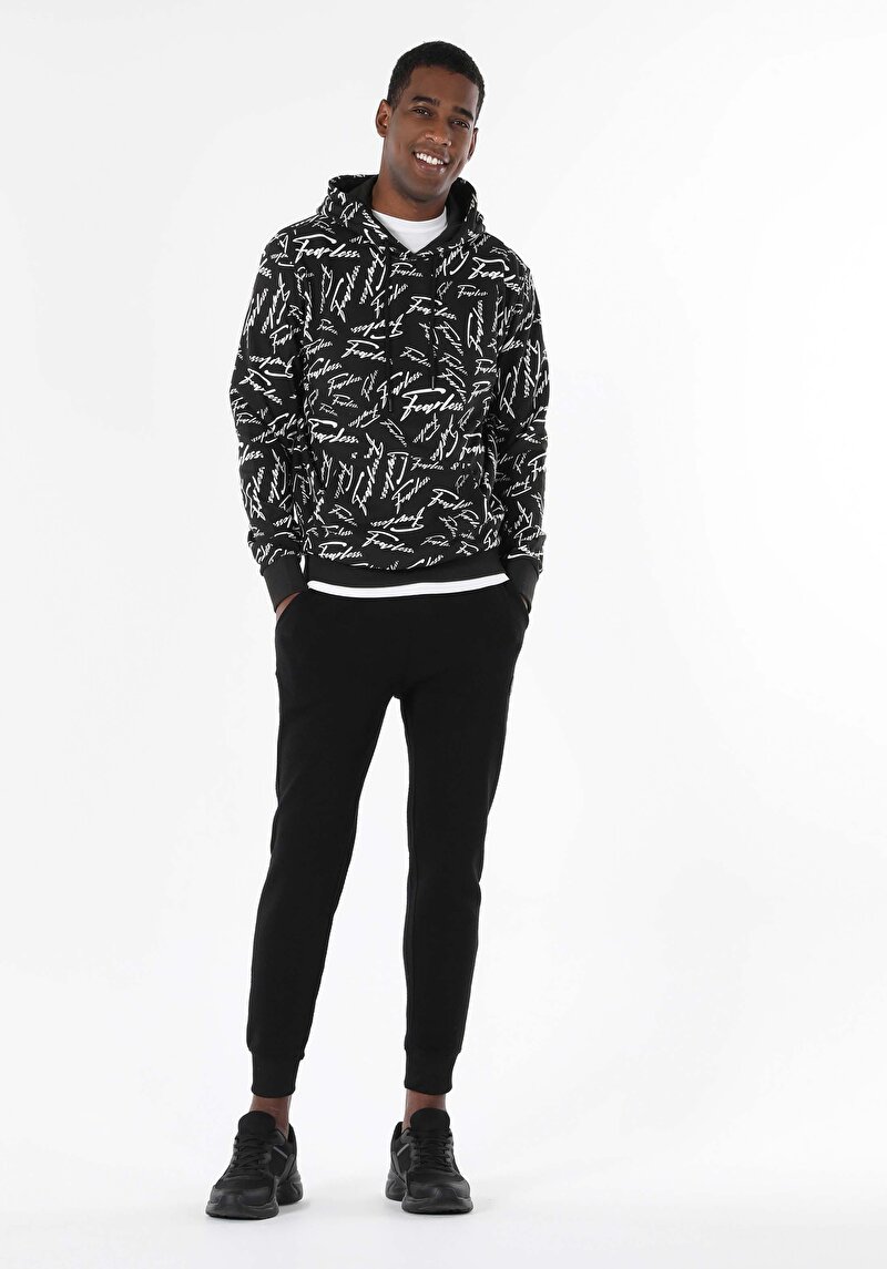 Imagine a Hanorac / Bluza De Barbati Negru Regular Fit  Cl1056964