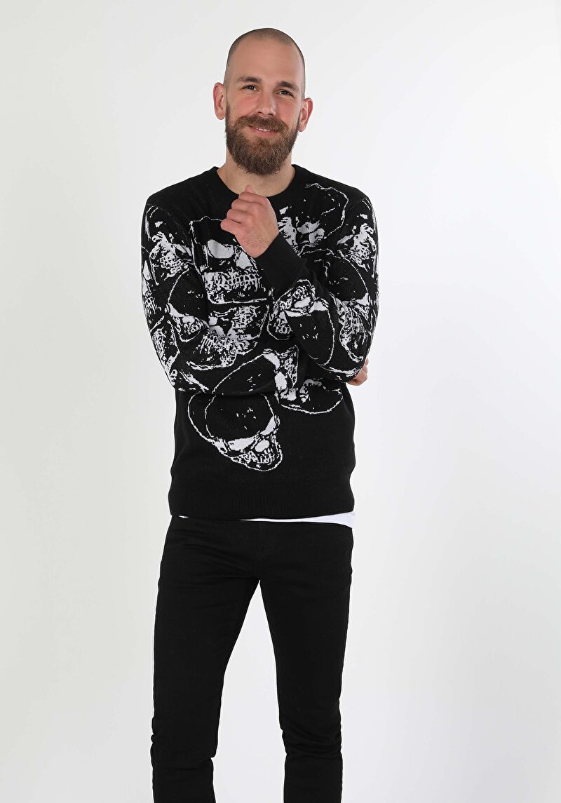 Imagine a Pulover De Barbati Negru Regular Fit Cl1060005