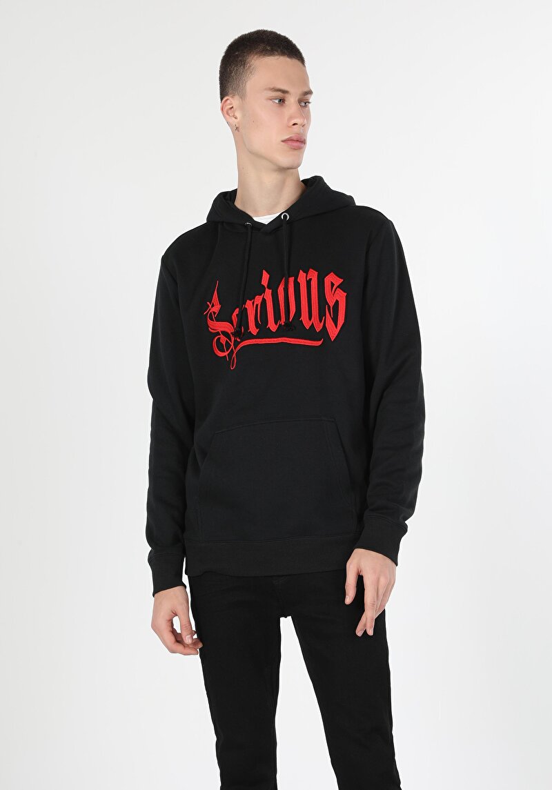 Imagine a Hanorac / Bluza De Barbati Negru Regular Fit Cl1057131