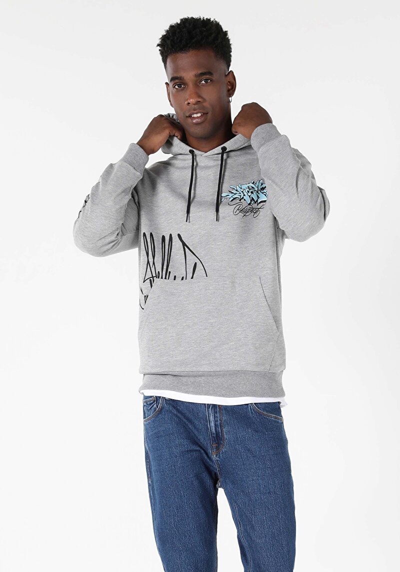 Afișați detalii pentru Hanorac / Bluza De Barbati Gri Comfort Fit  Cl1057311