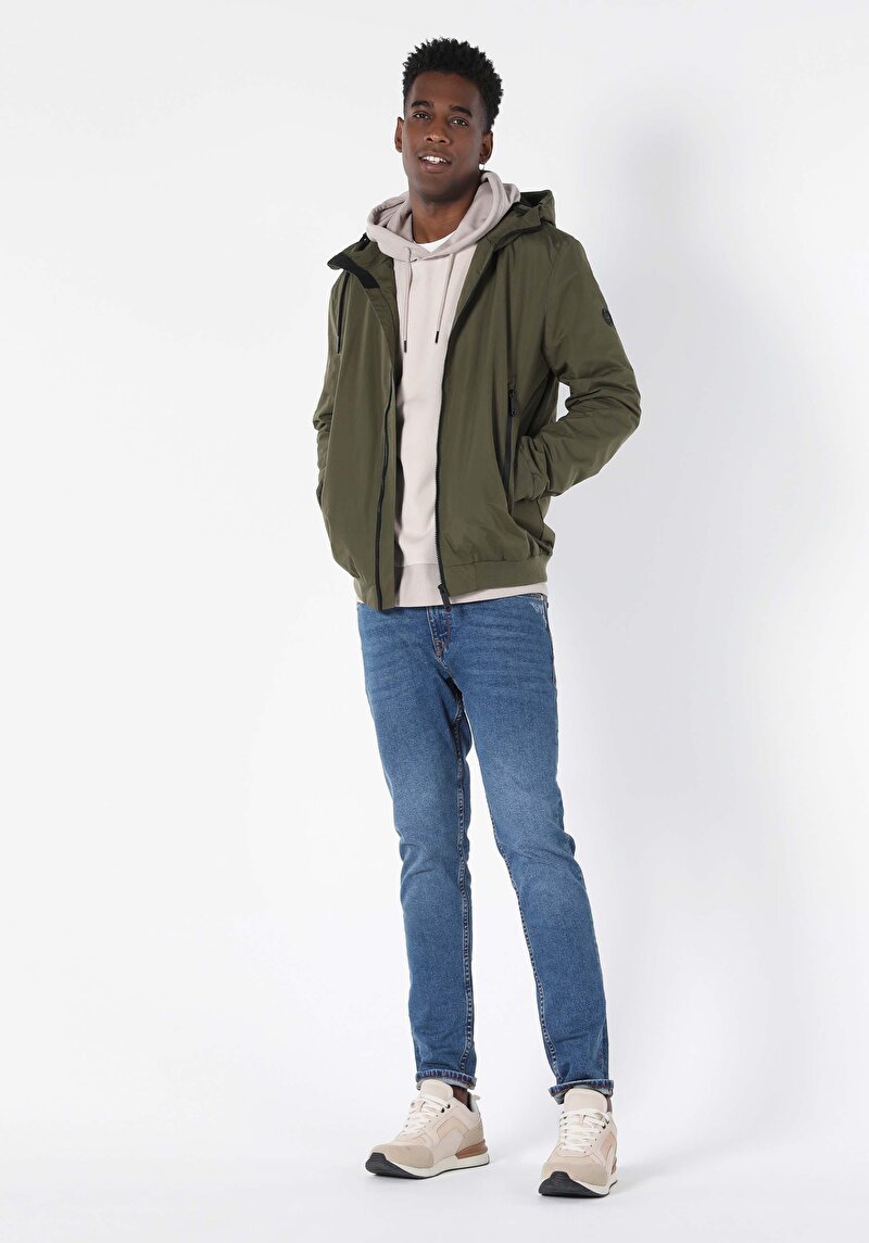 Imagine a Jacheta De Barbati Kaki Regular Fit  Cl1057401