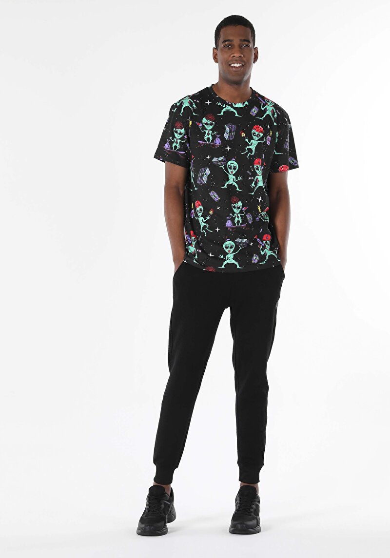 Imagine a Tricou Cu Maneca Scurta De Barbati Negru Comfort Fit  Cl1057523