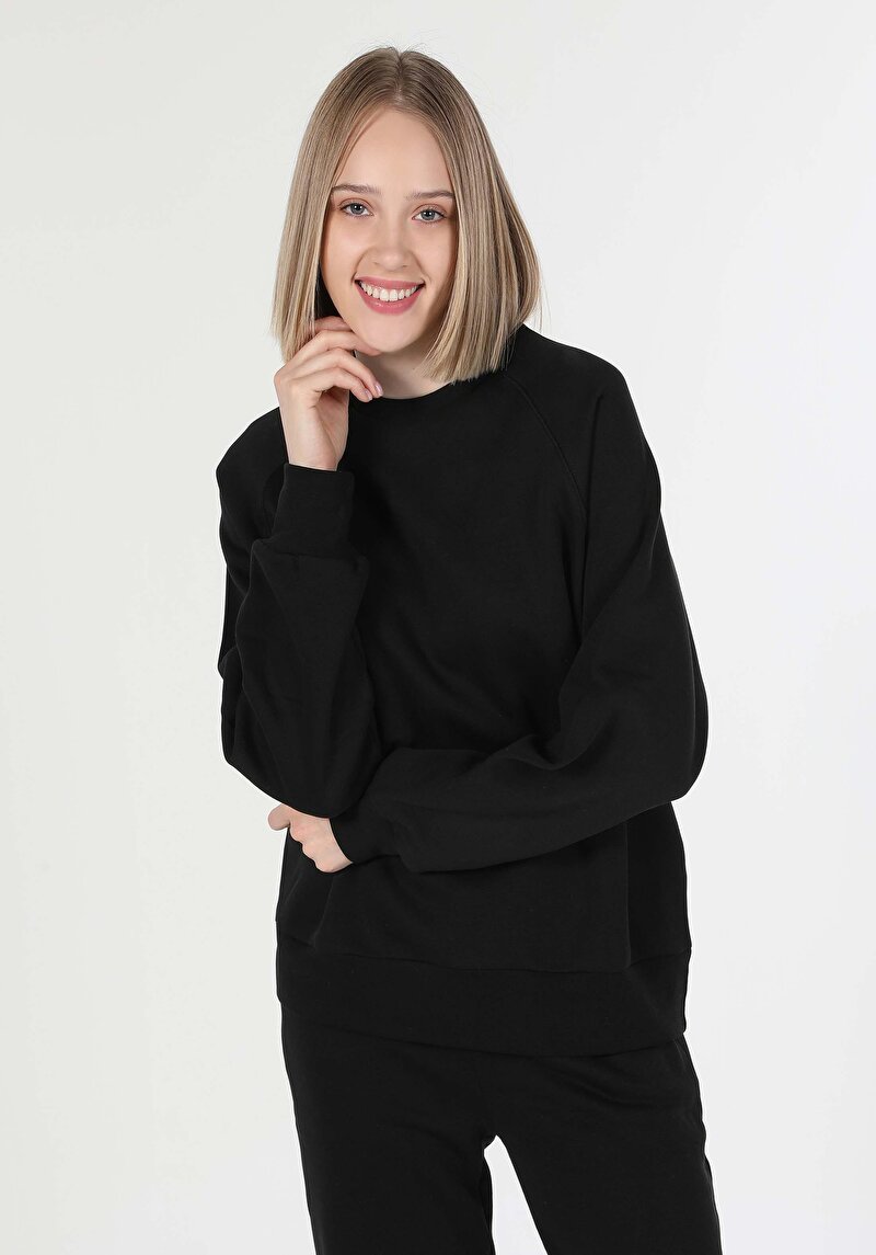 Afișați detalii pentru Hanorac / Bluza De Dama Negru Regular Fit  Cl1060307