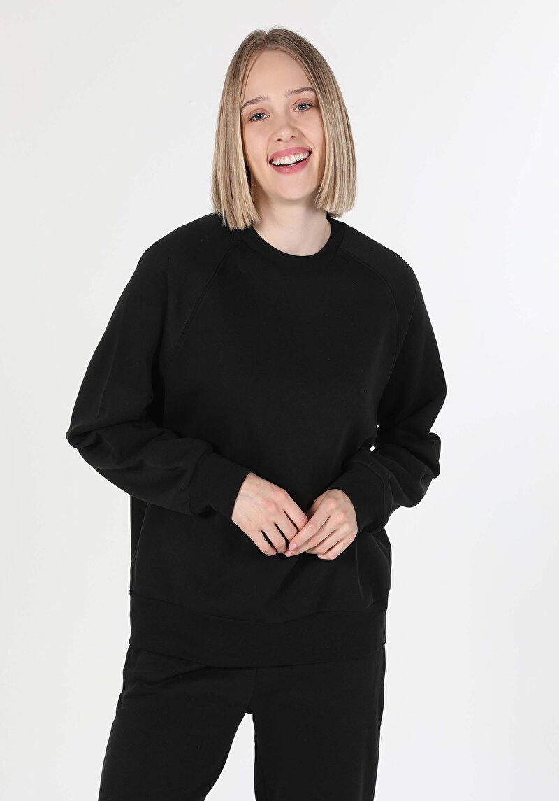 Afișați detalii pentru Hanorac / Bluza De Dama Negru Regular Fit  Cl1060307