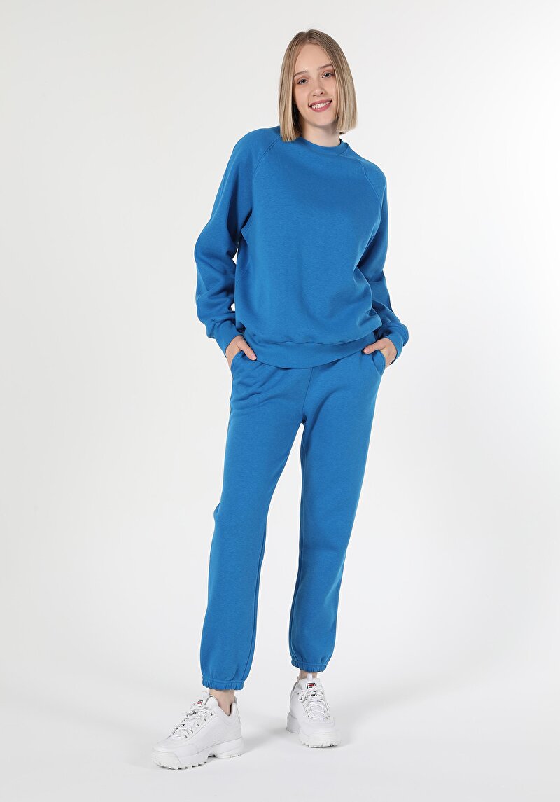 Imagine a Pantaloni De Trening De Dama Albastru Regular Fit  Cl1060308