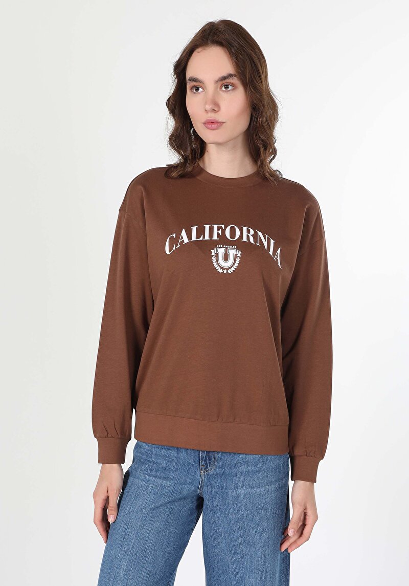 Afișați detalii pentru Hanorac / Bluza De Dama Maro Regular Fit  Cl1060315