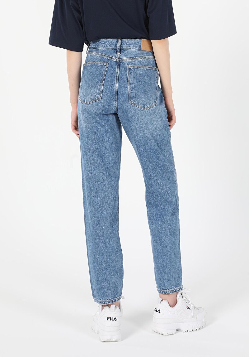 Afișați detalii pentru Pantaloni De Dama Albastru Boyfriend Fit 893 Julia Cl1060422