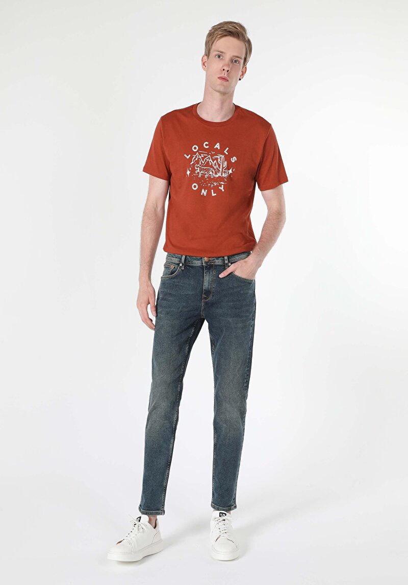 Imagine a Pantaloni De Barbati Albastru Regular Fit 067 Jack Cl1060526