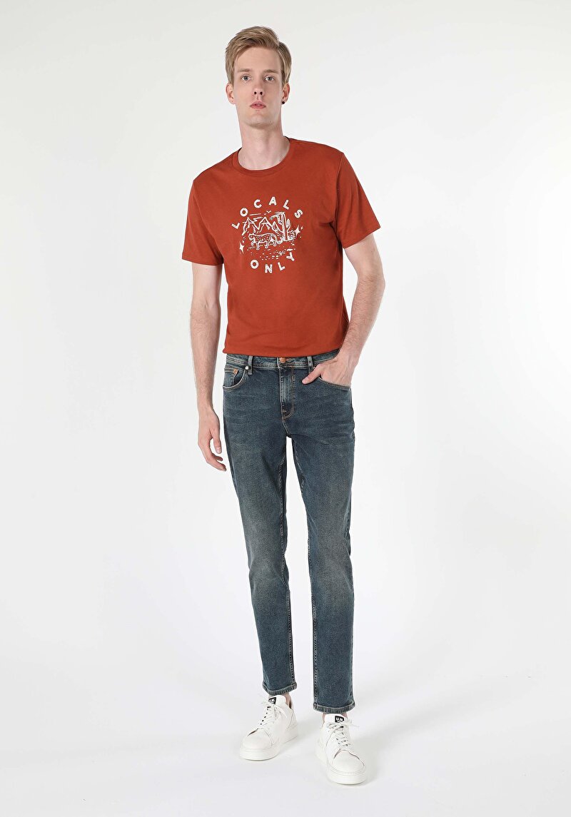 Imagine a Pantaloni De Barbati Albastru Regular Fit 067 Jack Cl1060526