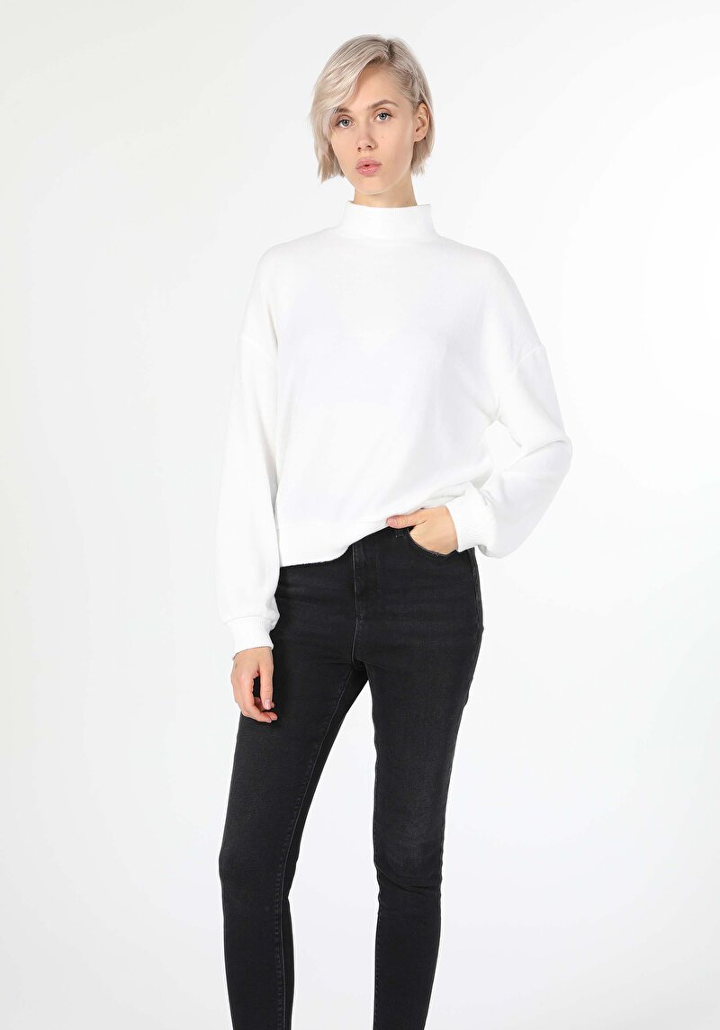 Afișați detalii pentru Tricou Cu Maneca Lunga De Dama Alb Regular Fit  Cl1055475