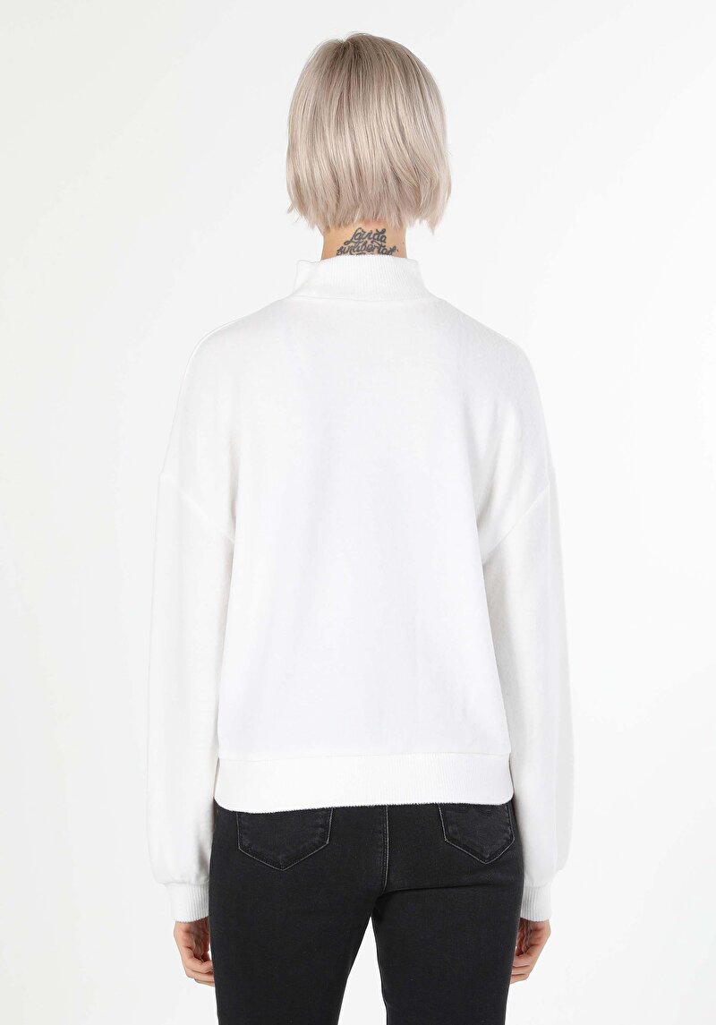 Afișați detalii pentru Tricou Cu Maneca Lunga De Dama Alb Regular Fit  Cl1055475