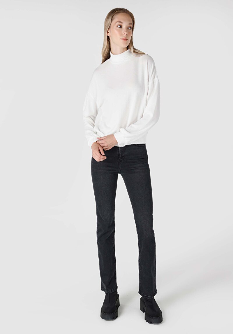 Afișați detalii pentru Tricou Cu Maneca Lunga De Dama Alb Regular Fit  Cl1055475