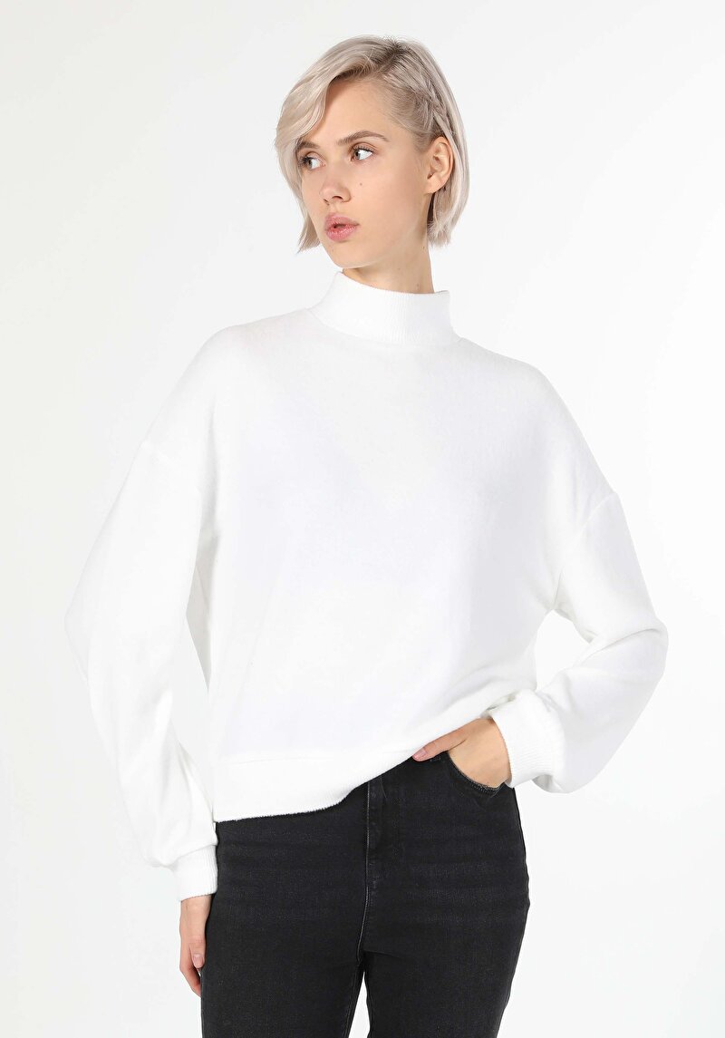 Afișați detalii pentru Tricou Cu Maneca Lunga De Dama Alb Regular Fit  Cl1055475