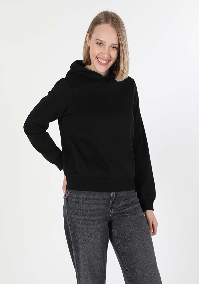 Afișați detalii pentru Hanorac / Bluza De Dama Negru Regular Fit  Cl1055506