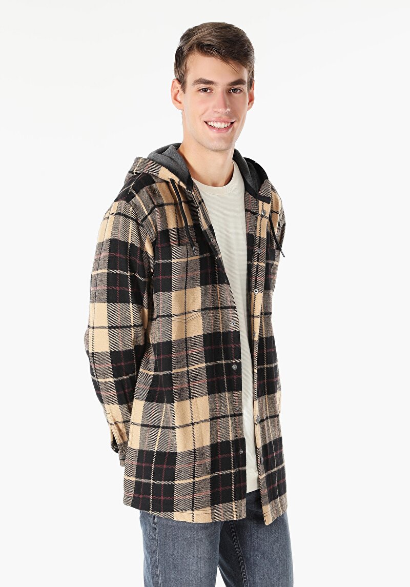 Imagine a Camasa Cu Maneca Lunga De Barbati Bej Comfort Fit  Cl1061016