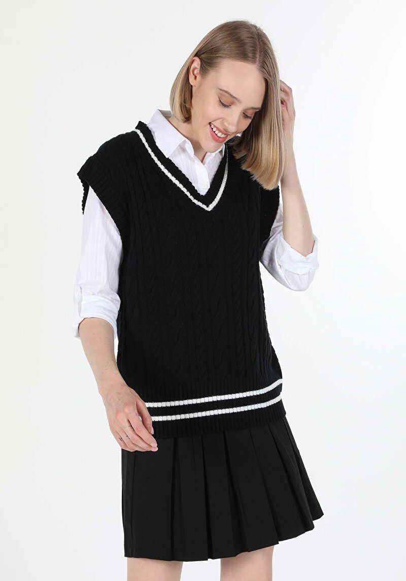 Afișați detalii pentru Pulover De Dama Negru Oversize Fit  Cl1061034