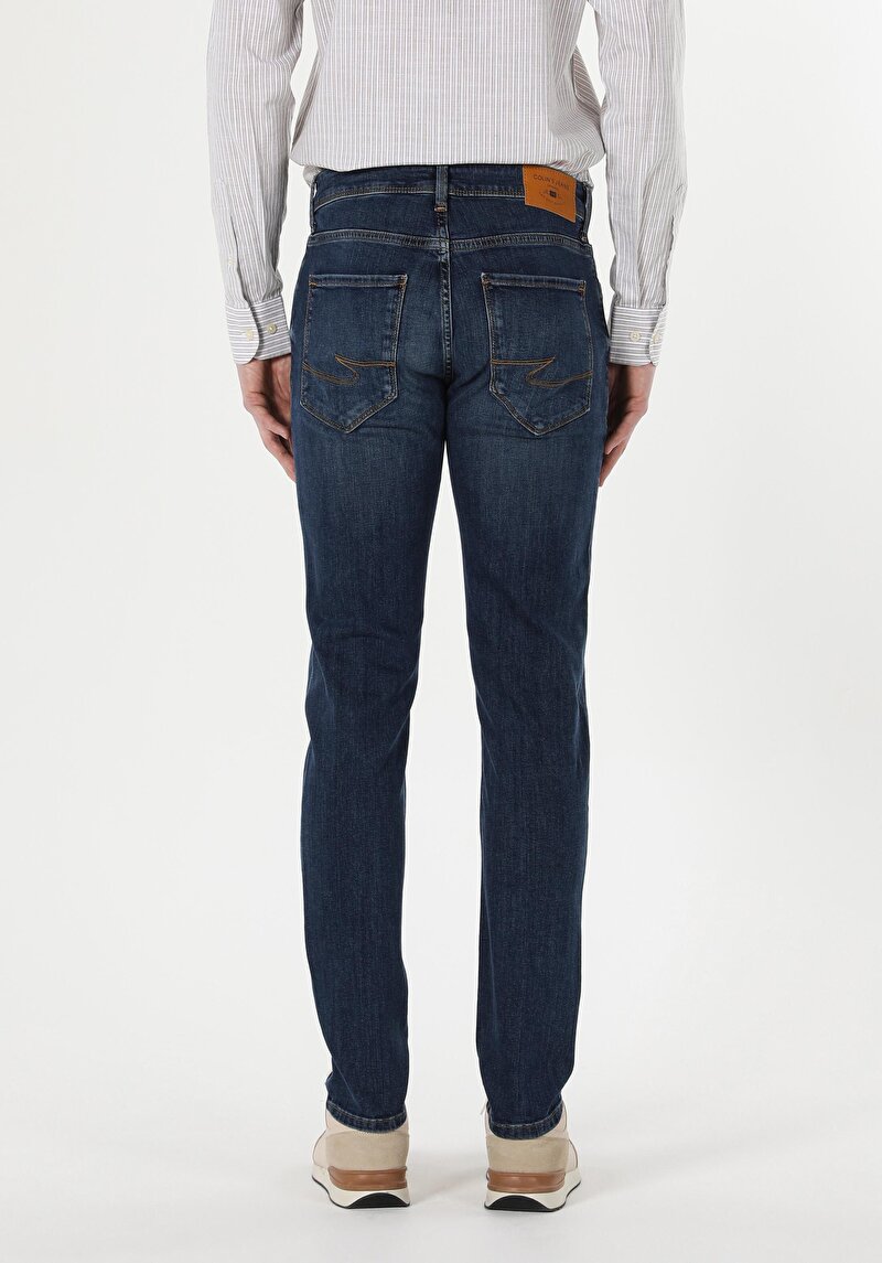 Imagine a Pantaloni De Barbati Albastru Straight Fit 044 Karl Cl1058596