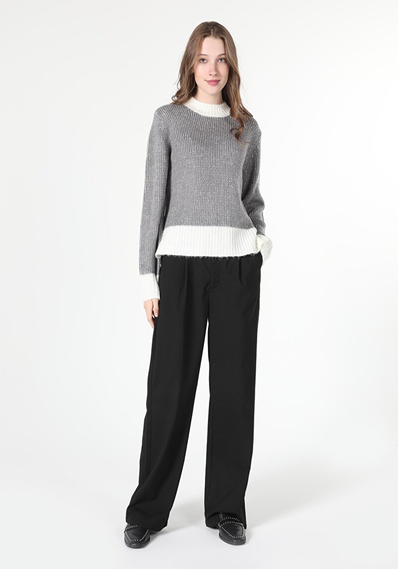 Afișați detalii pentru Pulover De Dama Gri Regular Fit  Cl1061106