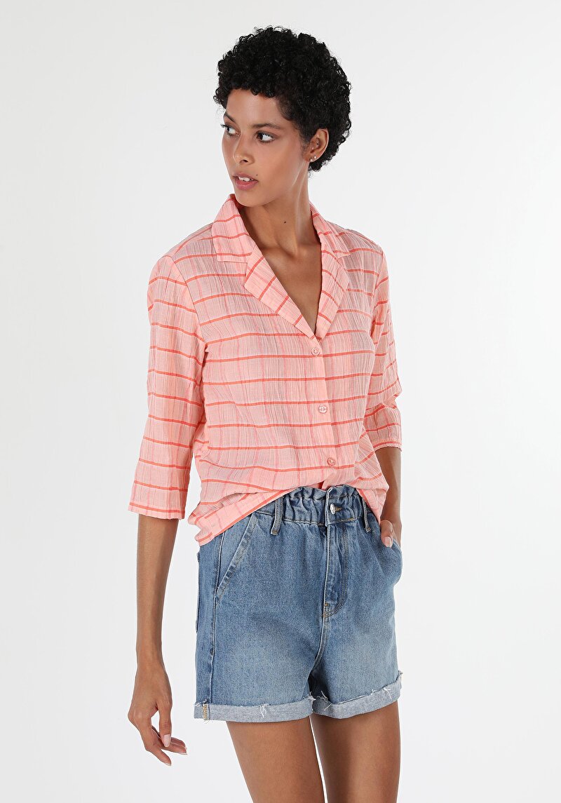 Imagine a Camasa Cu Maneca Lunga De Dama Portocaliu Regular Fit  Cl1058824