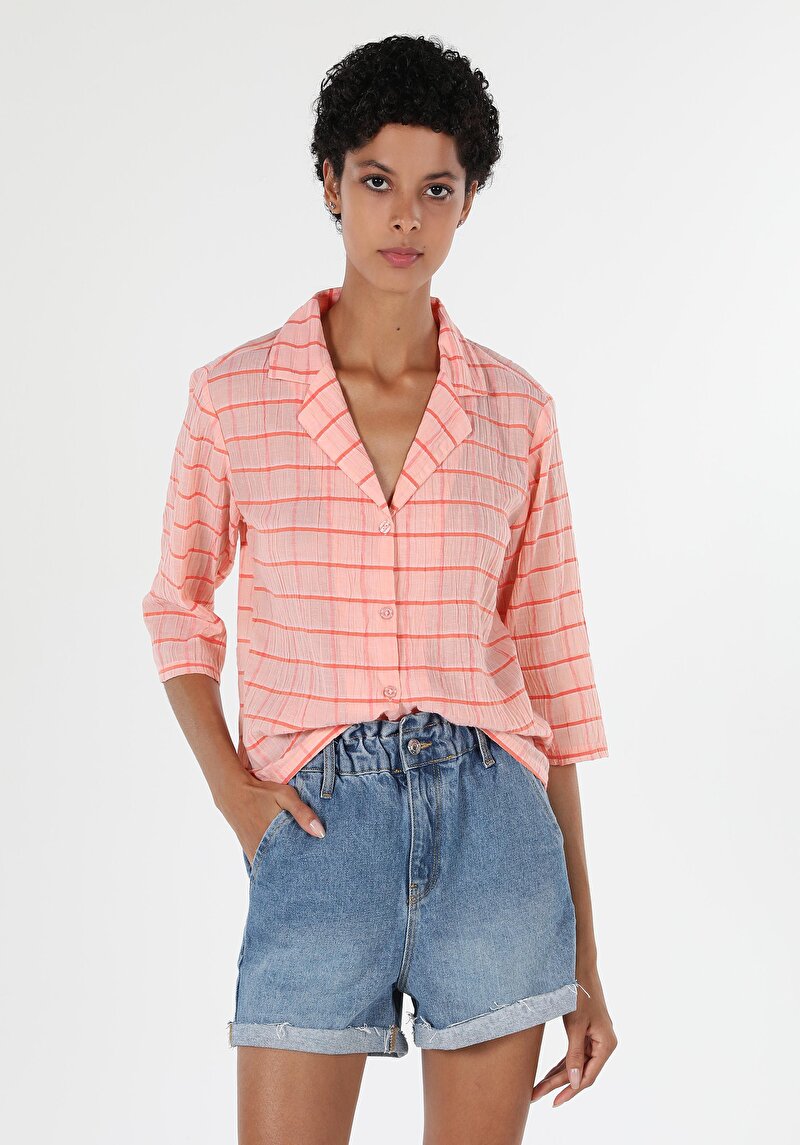 Imagine a Camasa Cu Maneca Lunga De Dama Portocaliu Regular Fit Cl1058824