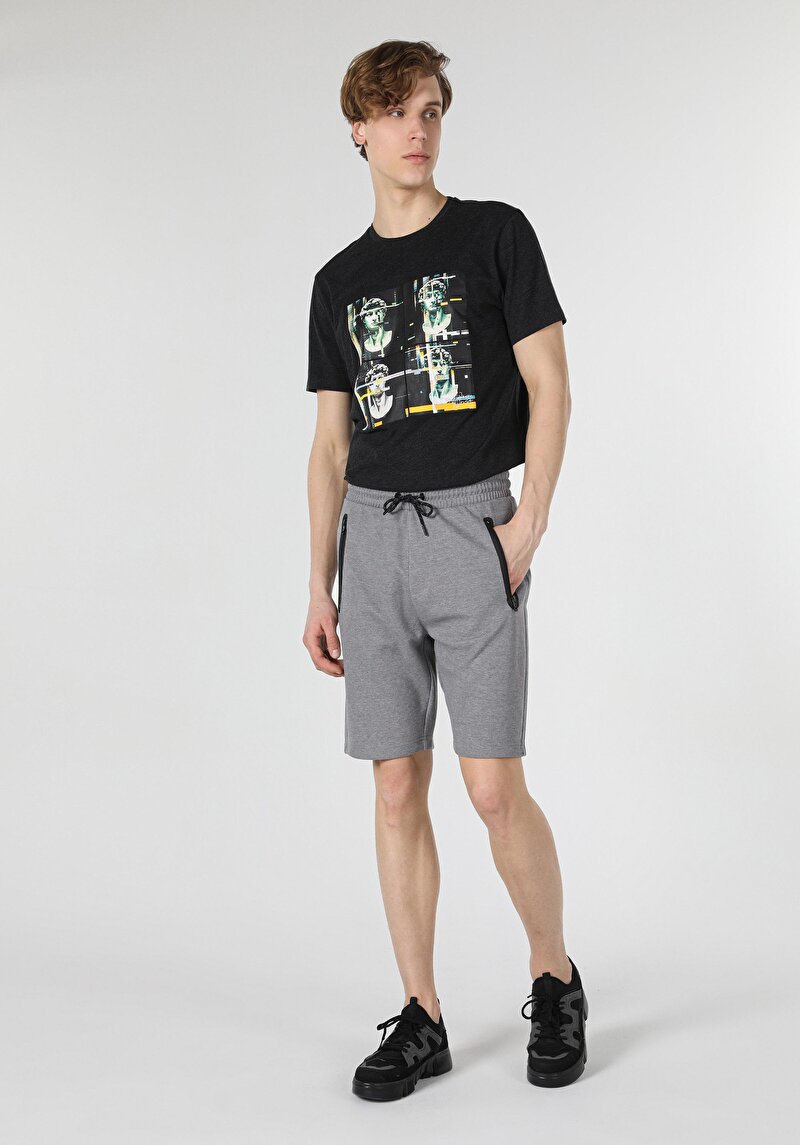 Imagine a Short / Pantaloni Scurti De Barbati Gri Slim Fit  Cl1058907