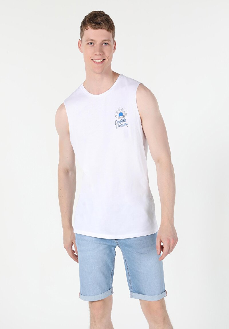 Imagine a Maiou De Barbati Alb Regular Fit  Cl1059131