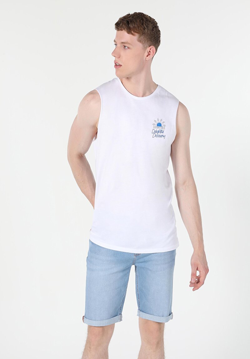 Afișați detalii pentru Maiou De Barbati Alb Regular Fit  Cl1059131