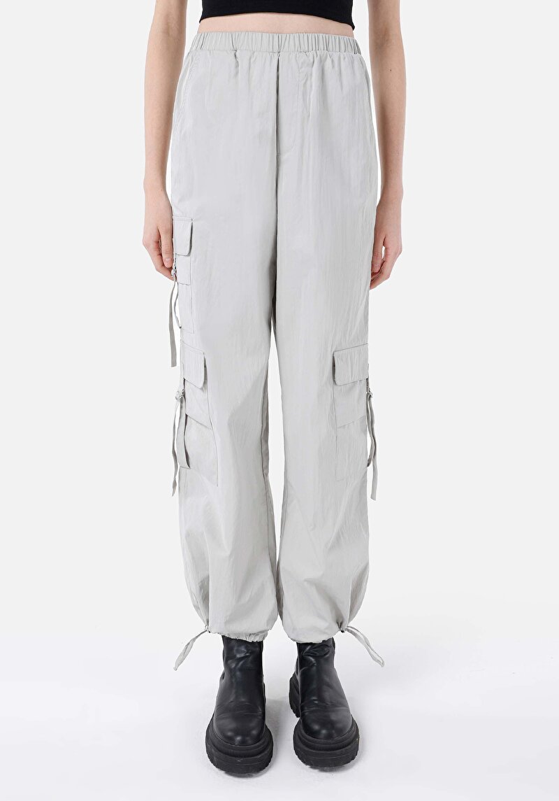 Imagine a Regular Fit Talie Joasă Pantaloni De Piatră Pentru Femei