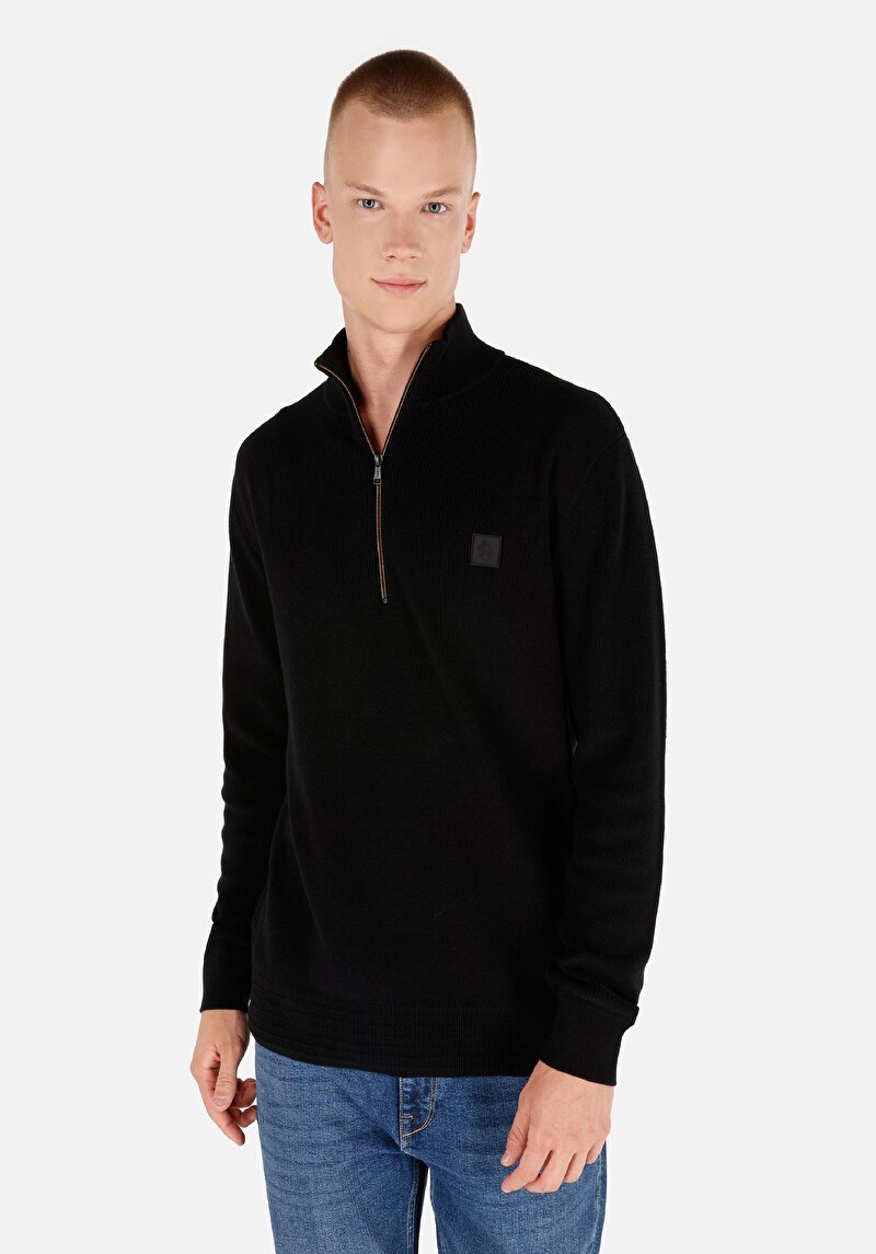 Imagine a Pulover De Barbati Negru Regular Fit  Cl1069884