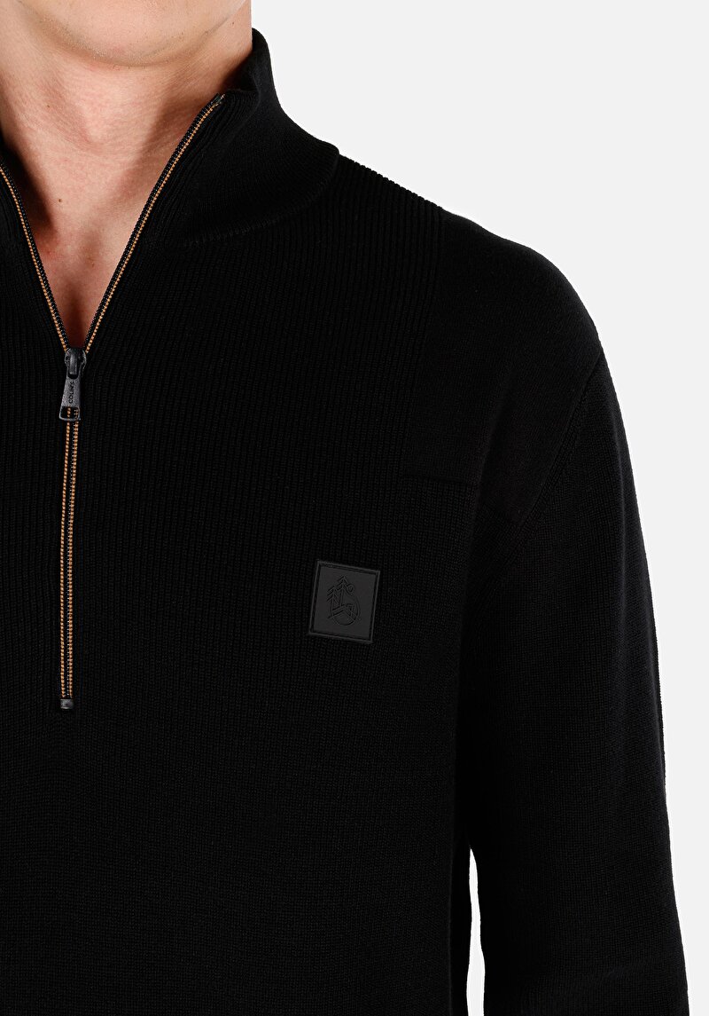 Afișați detalii pentru Pulover De Barbati Negru Regular Fit  Cl1069884