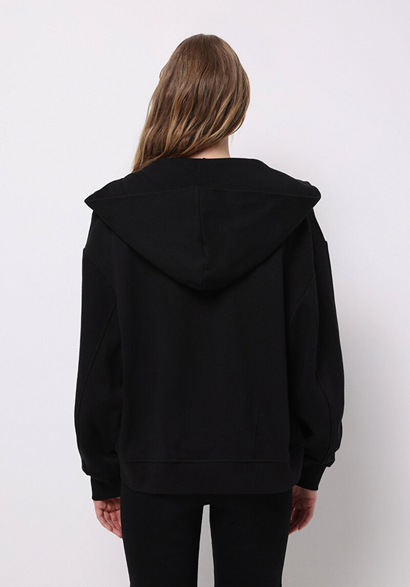 Afișați detalii pentru Hanorac / Bluza De Dama Negru Regular Fit  Cl1070187