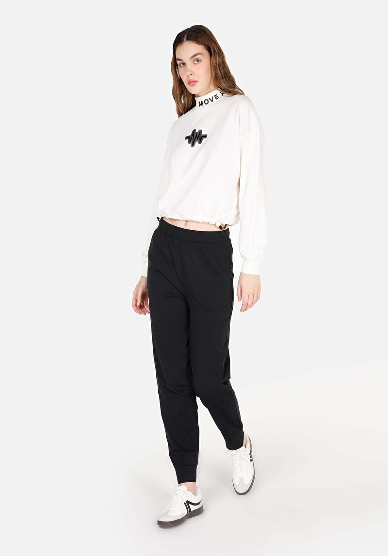 Afișați detalii pentru Tricou Cu Maneca Lunga De Dama Alb Regular Fit  Cl1070457