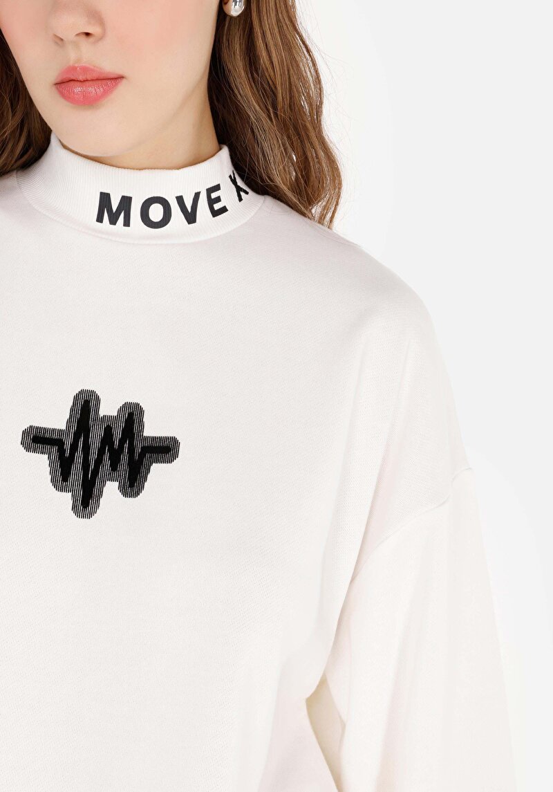 Afișați detalii pentru Tricou Cu Maneca Lunga De Dama Alb Regular Fit  Cl1070457