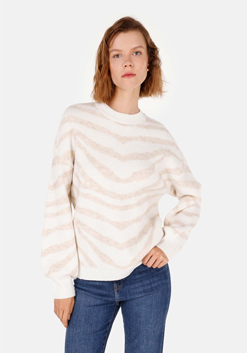 Imagine a Pulover De Dama Alb Regular Fit Cl1071128