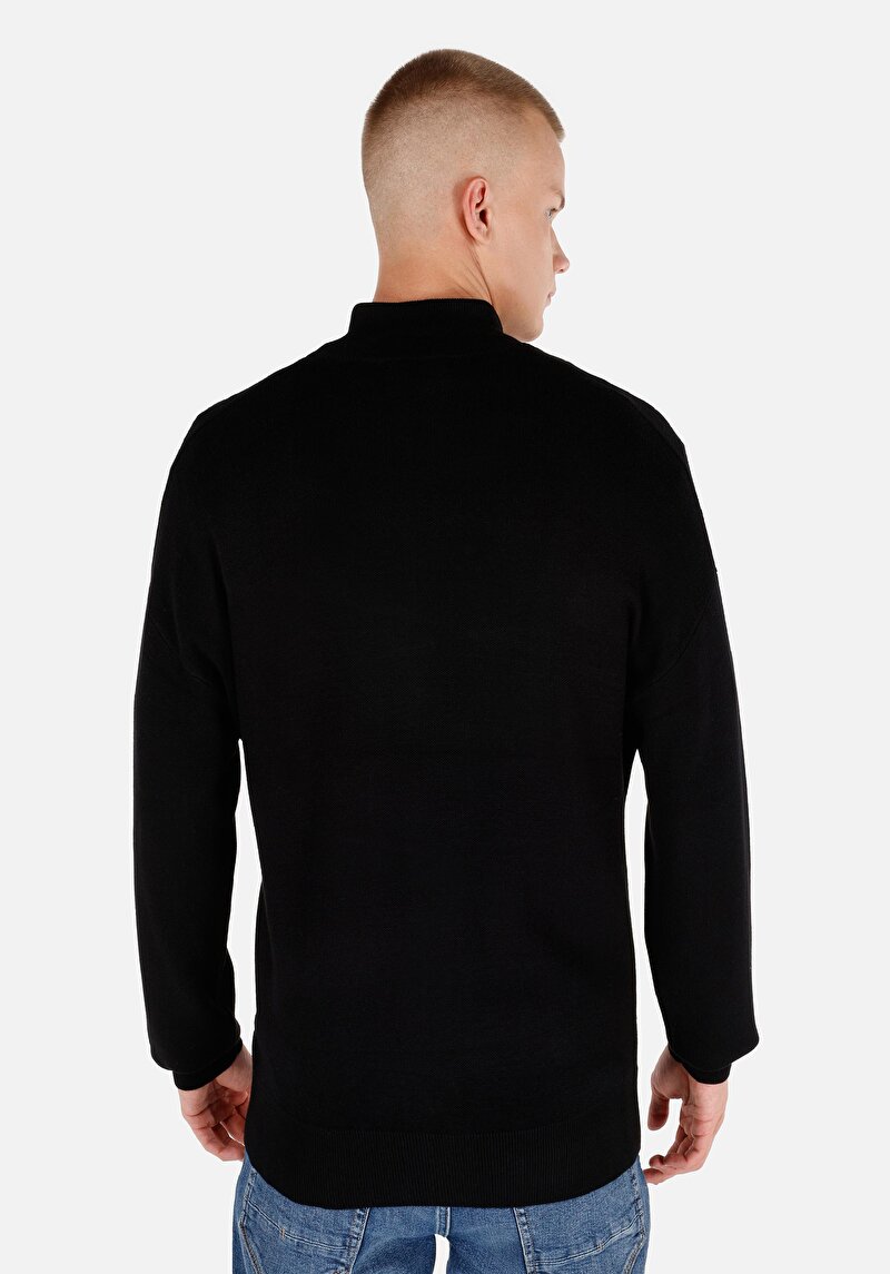 Afișați detalii pentru Cardigan De Barbati Negru Regular Fit  Cl1071691