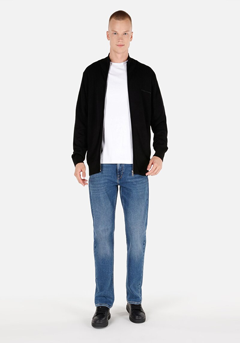 Afișați detalii pentru Cardigan De Barbati Negru Regular Fit  Cl1071691