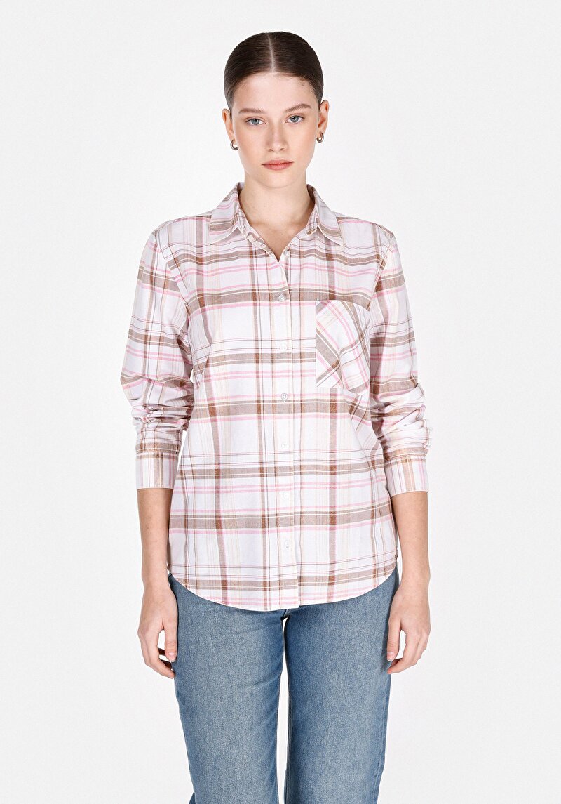 Imagine a Camasa Cu Maneca Lunga De Dama Bej Regular Fit  Cl1073285