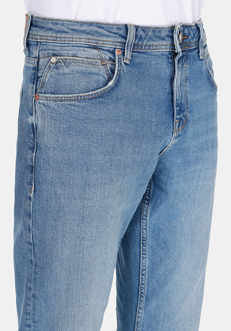 Afișați detalii pentru Blugi Din Denim Pentru Bărbați Cu Talie Dreaptă