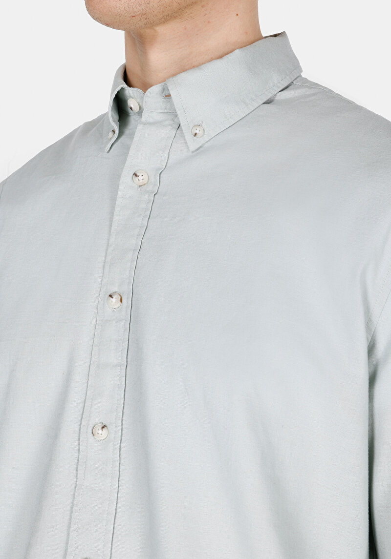 Imagine a Camasa Cu Maneca Lunga De Barbati Verde Regular Fit Cl1074489