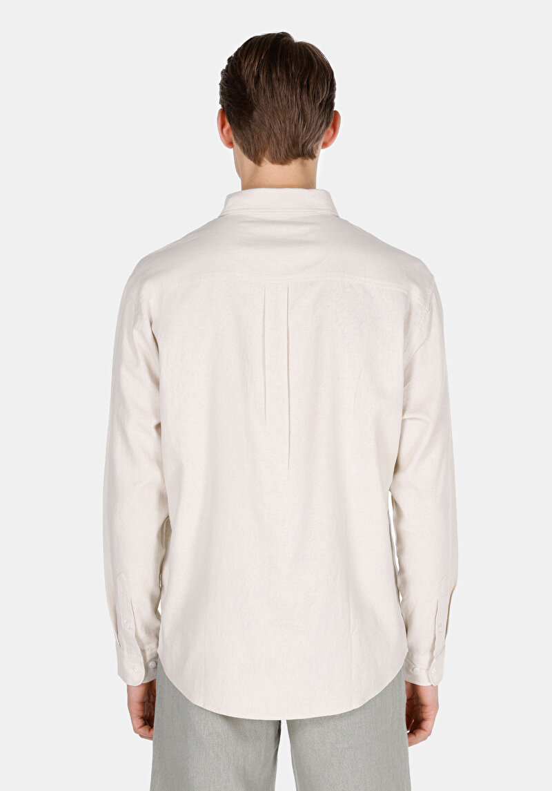 Afișați detalii pentru Camasa Cu Maneca Lunga De Barbati Bej Relaxed Fit  Cl1074490