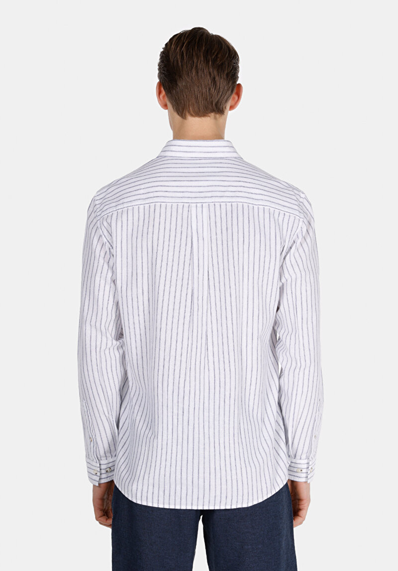 Afișați detalii pentru Camasa Cu Maneca Lunga De Barbati Albastru Marin Regular Fit  Cl1074495